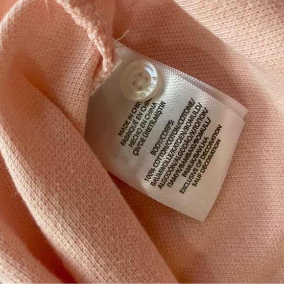 Polo Ralph Lauren Big Pony Cotton Mesh Polo Shirt 12months pink - Picture 5 of 7